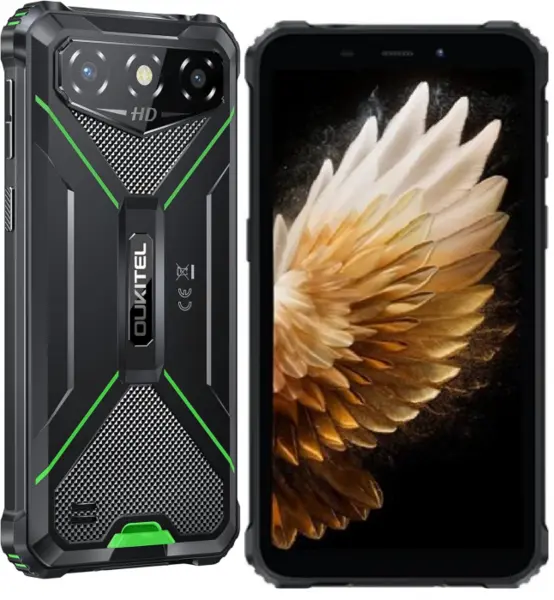 Telefon Mobil Oukitel G3, Verde, 4G, Ecran Waterdrop HD+ de 6 , 16GB RAM(4GB + 12GB Extensibili), 256GB ROM, 13MP, Android 14, MT6762, Face ID, Buton Personalizabil, 6300mAh, 10W, Dual SIM