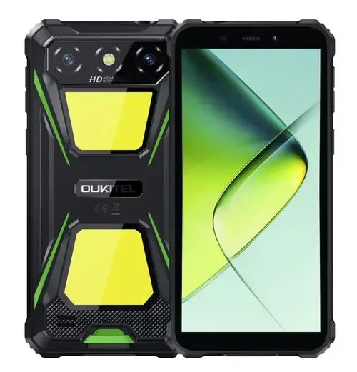 Telefon Mobil Oukitel G5, Procesor Unisoc T310 Octa-Core, LCD 6inch, 4GB RAM, 64GB Flash, Camera 13 MP, Wi-Fi, 4G, Dual SIM, Android (Negru/Verde)