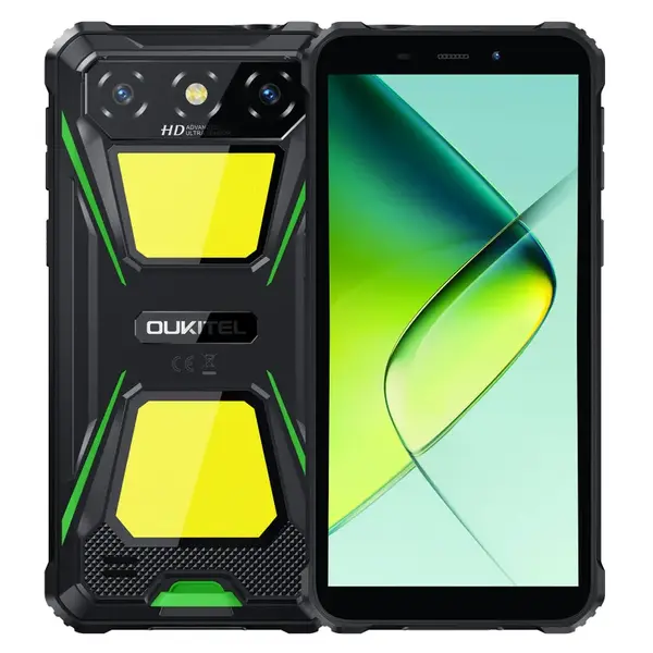 Telefon Mobil Oukitel G5, Verde, 4G, 6 IPS 60Hz, 16GB RAM(4GB+12GB Extensibili), 256GB ROM, 13MP, Android 14, Unisoc T310, Incarcare Inversa, OTG, Jack, 6300, mAh, 10W, Dual SIM