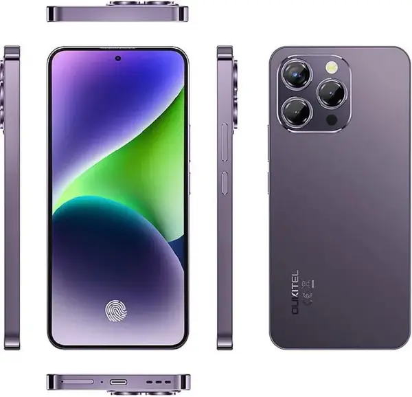 Telefon Mobil Oukitel P1, Mov, 4G, 6.7 AMOLED, Android 14, 24GB RAM (8GB + 16GB RAM extensibil), 256GB ROM, 50MP spate + 32MP fata, 5150mAh, Dual SIM