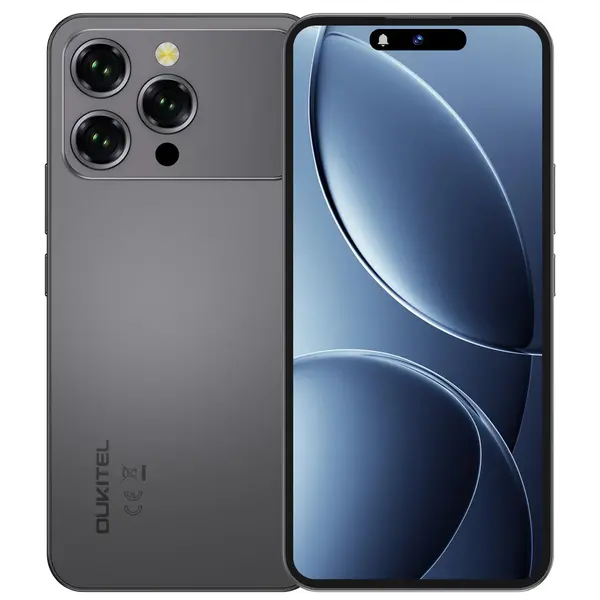 Telefon mobil Oukitel P1 Pro, Negru, 4G, 6.7 AMOLED, 16GB RAM (4GB + 12GB Extensibili), 256GB ROM, 50MP, Android 15, Helio G100, NFC, Senzor Amprenta, 5150mAh, 18W, Dual SIM