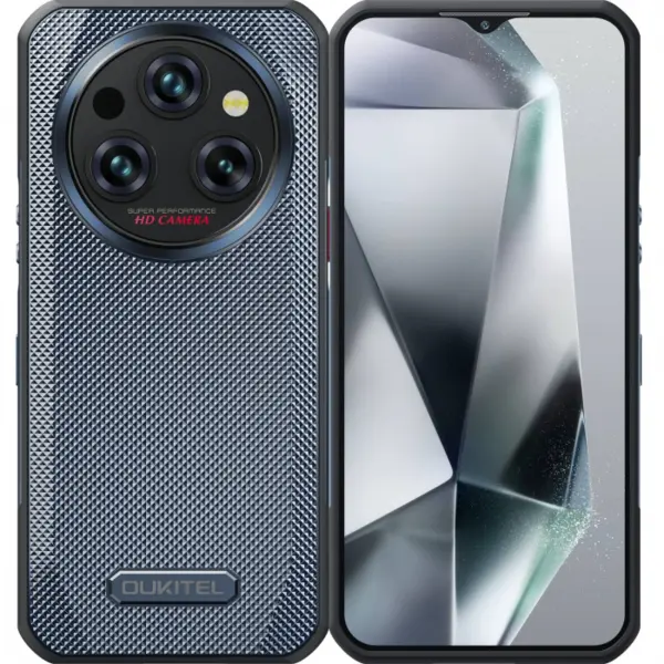 Telefon mobil Oukitel WP35, Gray, 5G, 6.6 2.4K, 24GB RAM (8GB + 16GB extensibili), 256GB ROM, Android 14, MediaTek Dimensity 7050, 64MP+32MP, NFC, Face ID, 11000mAh, Dual SIM