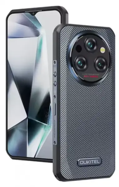 Telefon mobil Oukitel WP35 Pro, Gri, 5G, 6.6 2.4K, 36GB RAM (12GB+24GB extensibili), 512GB ROM, Android 14, MediaTek Dimensity 6300+, 64MP+32MP, NFC, Face ID, 11000mAh, 33W, Dual SIM