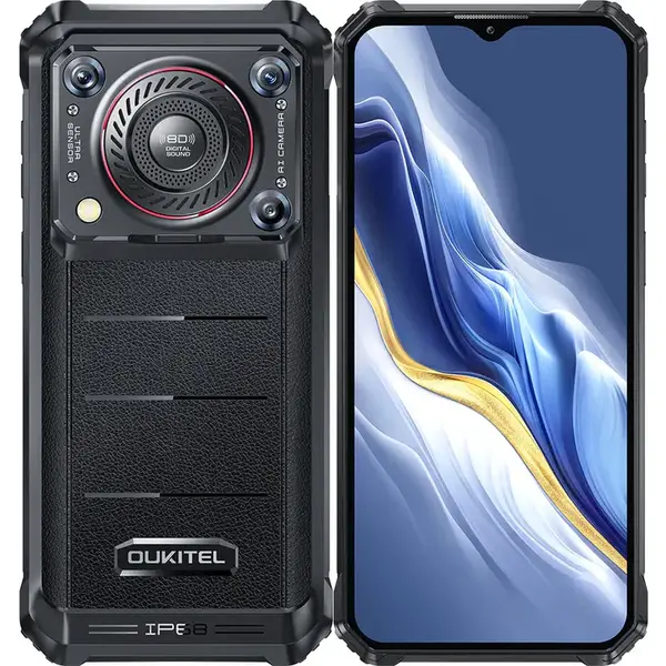 Telefon Mobil Oukitel WP36 Pro, Negru, 4G, 6.52 HD IPS LCD, Android 14, 24GB RAM (6GB+18GB extensibili), 256GB ROM, 13MP, MTK8788, NFC, OTG, Boxa 3.5W, 10600mAh, 15W, Dual SIM