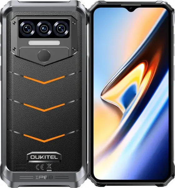 Telefon mobil Oukitel WP38 Orange, 4G, 6.52 LCD, 12GB RAM (6GB + 6GB extensibili), 256GB ROM, Android 13, Mediatek MT8788, NFC, Amprenta, 10600mAh, Dual SIM