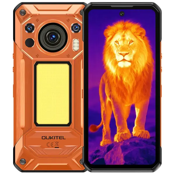 Telefon Mobil Oukitel WP500 Ultra, Portocaliu, 5G, Camera Termica AI, Night Vision, 6.78 FHD+, 36GB RAM (12GB + 24GB extensibili), 1TB ROM, 108MP, Dimensity 8300, Android 16, 10000mAh, 45W, Dual Sim
