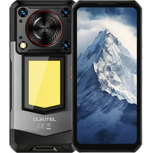 Telefon Mobil Oukitel WP56, Procesor MediaTek Dimensity 7050 Octa-Core, IPS LCD Capacitive touchscreen 6.78inch, 8GB RAM, 256GB Flash, Camera Tripla 108 + 2 + 2 MP, 5G, Wi-Fi, Dual SIM, Android (Negru)