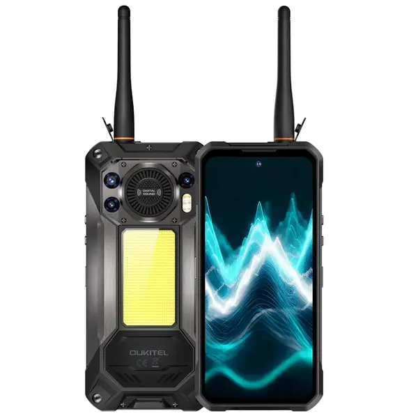 Telefon Mobil OUKITEL WP61 Plus 5G Rugged, Negru, 6.8 FHD+ 120Hz, Walkie-Talkie DMR 2W, 36GB RAM (12GB + 24GB extensibili), 512GB, Camera 108MP + Night Vision, 20000mAh, NFC, Dual SIM