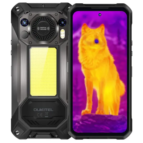 Telefon Mobil OUKITEL WP61 Ultra 5G Rugged, Negru, 6.8 120Hz, Camera Termala, 36GB RAM (12GB + 24GB extensibili), 512GB ROM, 108MP, Camping Light 1200LM, 20000mAh, NFC, Dual SIM
