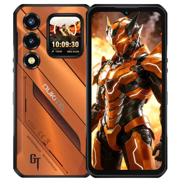 Telefon Mobil OUKITEL WP66 5G, Portocaliu, 6.8 FHD+ 120Hz, 36GB RAM (12GB + 24GB extensibili), 512GB, 5G, 11000mAh, Night Vision, Android 15, NFC, Dual SIM