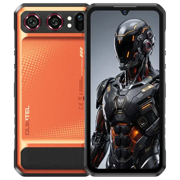 Telefon Mobil OUKITEL WP68 Air, Portocaliu, 5G, 6.88 HD+ 120Hz, 36GB RAM (12GB + 24GB extensibili), 512GB, 64MP + 8MP Night Vision, 8000mAh, 45W, Android 16, NFC, Dual SIM
