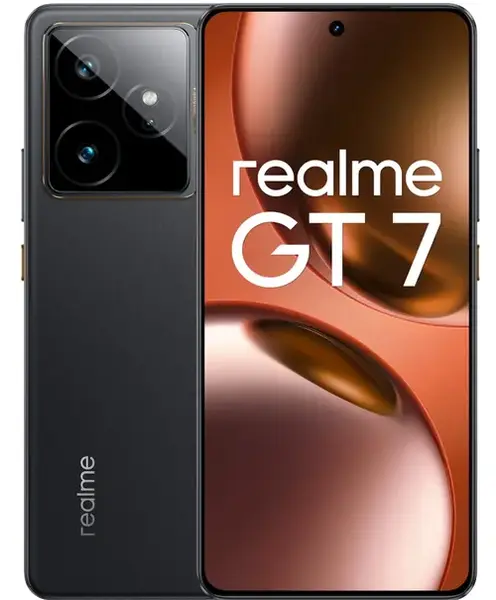 Telefon Mobil Realme GT 7, Procesor Mediatek Dimensity 9400e, LTPO AMOLED Capacitive touchscreen 6.78inch, 12GB RAM, 512GB Flash, Camera Tripla 50+50+8MP, Wi-Fi, 5G, Dual Sim, Android (Negru)