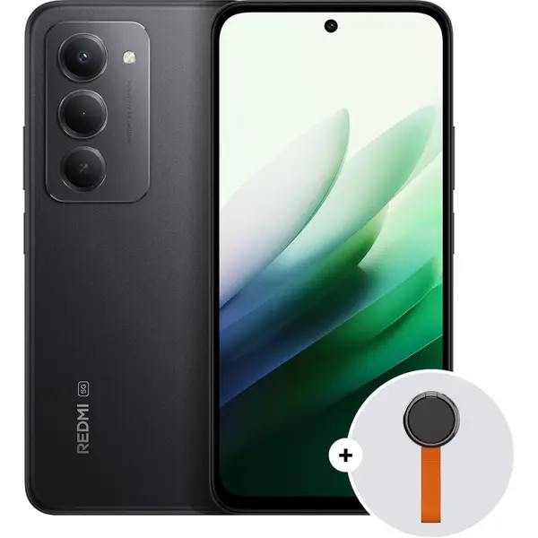 Telefon mobil Redmi 15 5G, 256GB, 8GB RAM, Dual SIM, Midnight Black & Woven Strap Ring