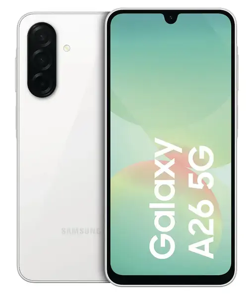 Telefon mobil Samsung Galaxy A26, Procesor Exynos 1380 Octa-Core, Super AMOLED Capacitiv touchscreen 6.7inch, 6GB RAM, 128GB Flash, Camera Tripla 50+8+2MP, 5G, Wi-Fi, Dual SIM, Android (Alb)