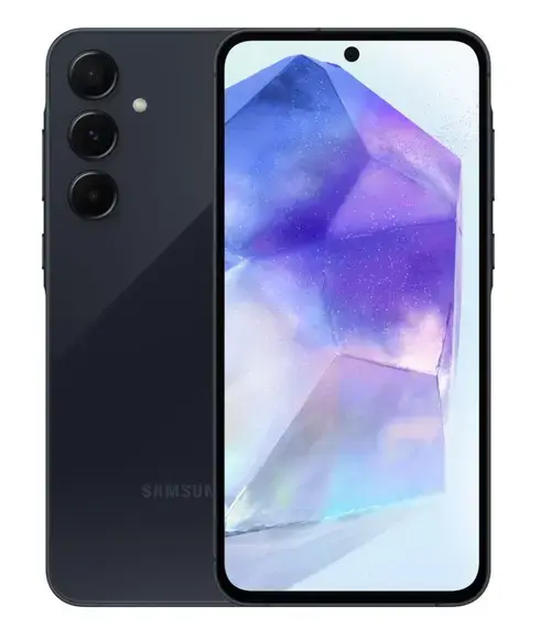 Telefon Mobil Samsung Galaxy A55, Enterprise Edition, Procesor Exynos 1480 Octa-Core, Super AMOLED touchscreen 6.6inch, 8GB RAM, 128GB Flash, Camera Tripla 50+12+5MP, Wi-Fi, 5G, Dual Sim, Android (Albastru inchis)