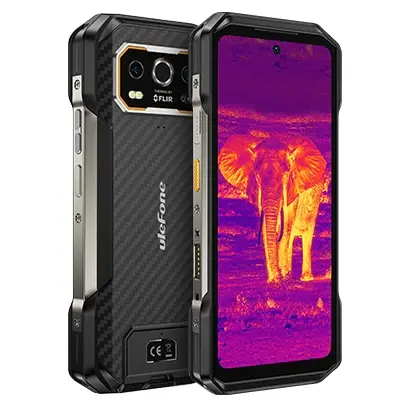 Telefon Mobil Ulefone Armor 27T+, Negru, 4G , Camera termica FLIR + Night Vision 64MP, Ecran 6.78 FHD+ 120Hz, 24GB RAM (12GB + 12GB extensibili), 256GB ROM, Android 15, NFC, Dual SIM