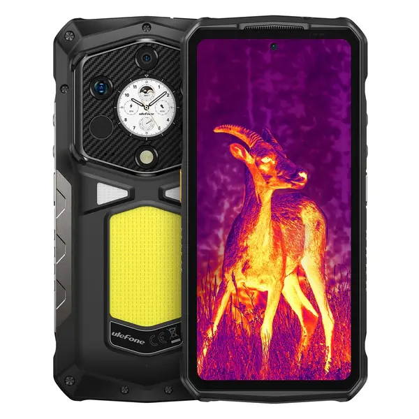 Telefon mobil Ulefone Armor 29 Pro Thermal, 5G, 6.67 AMOLED, 32GB RAM(16GB+16GB Extensibili), 512GB ROM, 50MP, Android 15, Termoviziune si Vedere nocturna, Ecran spate 1.04 , 21200mAh, 120W, Dual SIM