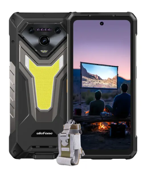 Telefon mobil Ulefone Armor 34 Pro+, 5G, LCD 6.95 , Proiector video 150 lumeni, 32GB RAM (16GB + 16GB extensibili), 512GB, Android 15, Dimensity 7400x, Night Vision, WiFi 7, 25500mAh, 66W, Dual SIM