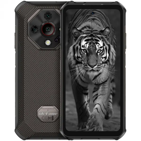 Telefon Mobil Ulefone Armor X16, Negru, 4G, 5.65 LCD, 12GB RAM (6GB + 6GB extensibili), 128GB ROM, Night Vision, 48MP + 16MP, Android 15, Helio G91, NFC, 10360mAh, 33W, Dual SIM