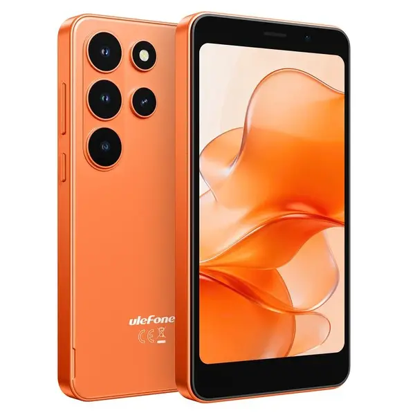 Telefon Mobil Ulefone Note 22, Portocaliu, 4G LTE, 5.0 , 20GB RAM (3GB + 17GB extensibili), 32GB ROM, Android 16 Go, Face Unlock, Dual SIM, 3000mAh