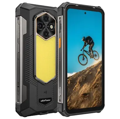 Telefon Mobil Ulefone RugKing 5 Pro, Negru, 4G LTE, Lanterna LED 976 Lumeni, Baterie 20000mAh, Ecran 6.78 FHD+, 16GB RAM ( 8GB+8GB extensibili), 256GB ROM, Camera 64MP + 20MP Night Vision, Android 16