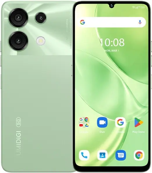 Telefon mobil UMIDIGI G9, Verde, 5G, 6.57 90Hz, 12GB RAM (6GB + 6GB extensibili), 128GB ROM, Android 14, 50MP Ultra-Clear Triple Camera, 5000mAh, Dual SIM