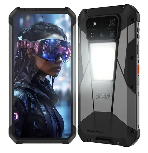 Telefon Mobil Unihertz 8849 Tank 4 Pro, Procesor MTK Dimensity 8300 Octa-Core, Ecran AMOLED touchscreen 6.73inch, 16GB RAM, 512GB Flash, Camera Tripla 50+64+50MP, Wi-Fi, 5G, Dual Sim, Android (Negru/Gri)