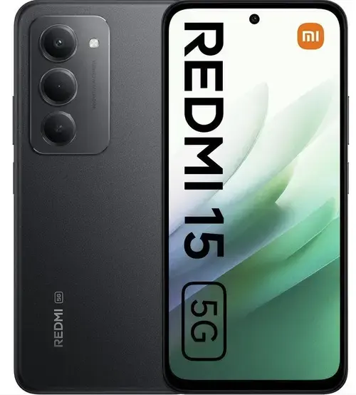 Telefon Mobil Xiaomi Redmi 15, Procesor Qualcomm SM6375 Snapdragon 6s Gen 3 Octa-Core, IPS LCD 6.9inch, 4GB RAM, 128GB Flash, Camera Duala 50 MP, Wi-Fi, 5G, Dual Sim, Android (Negru)