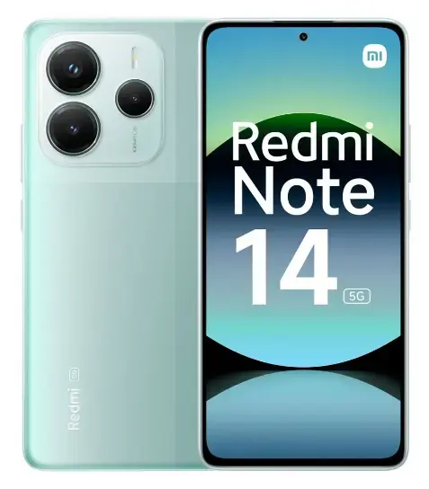Telefon Mobil Xiaomi Redmi Note 14 5G, Procesor Mediatek Dimensity 7025 Ultra Octa-Core, AMOLED 6.67inch, 8GB RAM, 256GB Flash, Camera Tripla 108+8+2 MP, Wi-Fi, 5G, Dual Sim, Android (Verde)