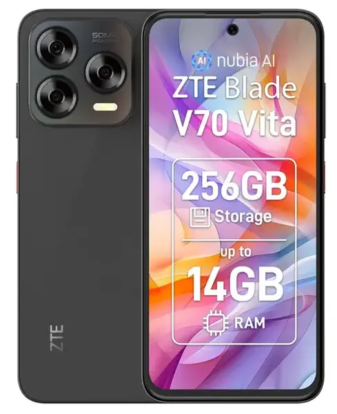Telefon Mobil ZTE Blade V70 Vita, Procesor Unisoc T606 Octa-Core, Ecran IPS LCD 6.7inch, 8GB RAM, 256GB Flash, Camera Duala 50+2 MP, Wi-Fi, 4G, Dual SIM, Android (Gri)