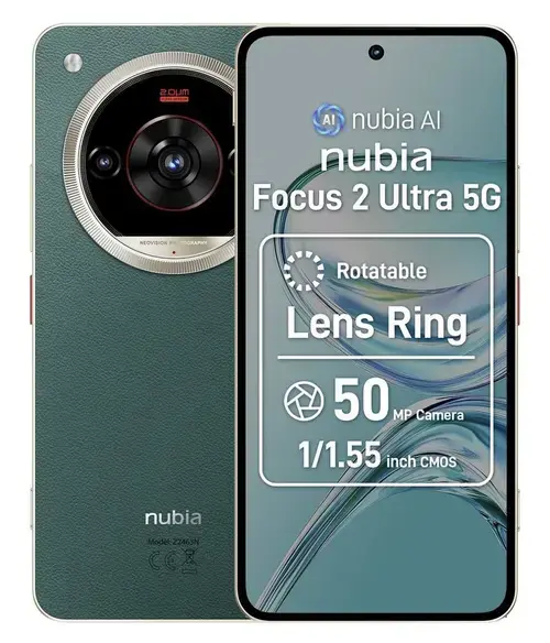Telefon Mobil ZTE nubia Focus 2 Ultra, Procesor Unisoc T8100 Octa-Core, AMOLED Capacitive touchscreen 6.8inch, 8GB RAM, 512GB Flash, Camera Tripla, 5G, Wi-Fi, Dual Sim, Android (Verde)