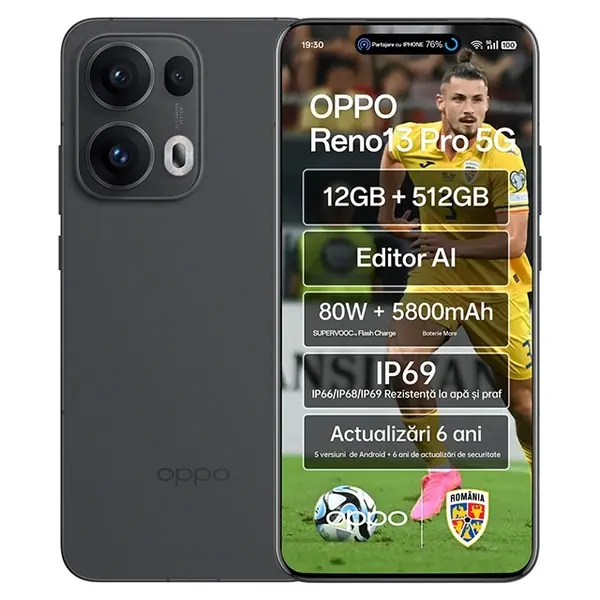 Telefon Oppo Reno13 Pro 512GB, Graphite Grey