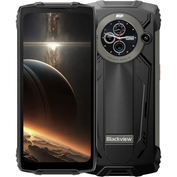 Telefon rugged Blackview BV8200, 4G, Dual SIM, 6.5 IPS 120Hz + 1.3 , Helio G100, 12GB RAM, 256GB, NFC, 45W, Android 14, Black