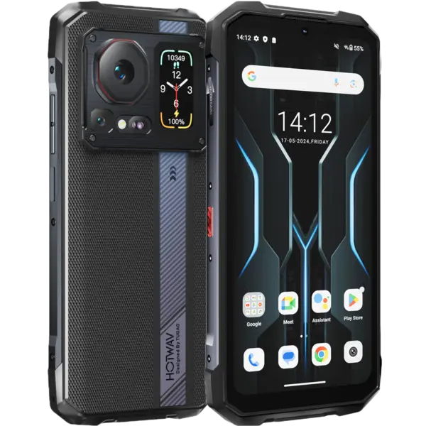 Telefon rugged Hotwav Cyber 16 Pro, 4G, Helio G100, 8GB RAM, 512GB, 6.6 120Hz, 108MP, NFC, Android 15, Black