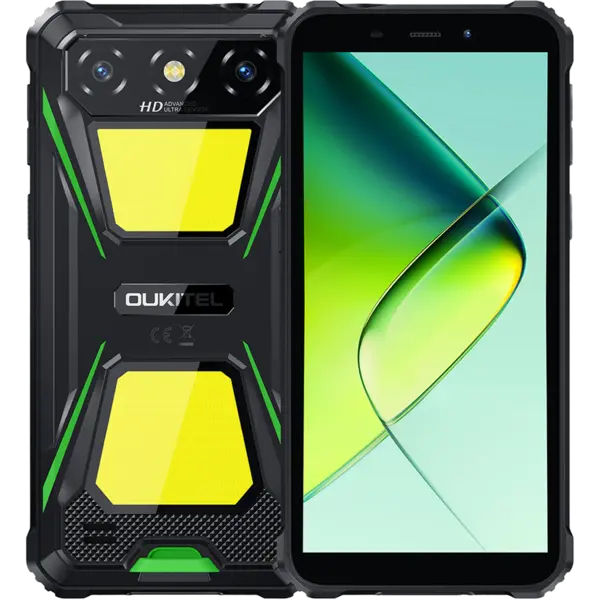 Telefon rugged Oukitel G5, 4G, 6.0 HD+, T310, 4GB RAM + 64GB, Lantera Puternica SOS, Android 14, Green