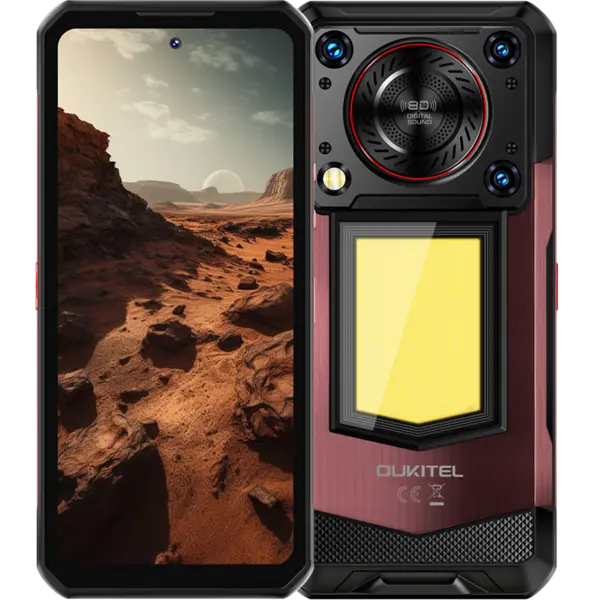 Telefon rugged Oukitel WP56, 5G, 6.8 120Hz, Dimensity 7050, 8GB RAM, 256GB, NFC, 108MP, 16000mAh, Android 15, Red