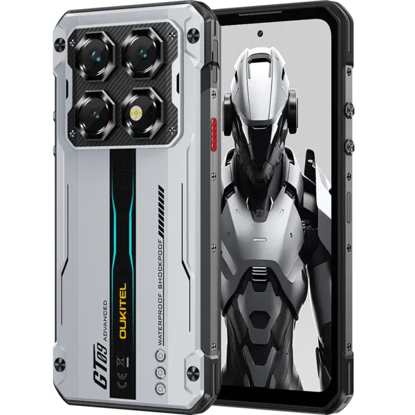 Telefon rugged Oukitel WP60, 5G, 7.2 IPS 120Hz, Dimensity 7025, 8GB RAM, 256GB, NFC, Android 15, Silver