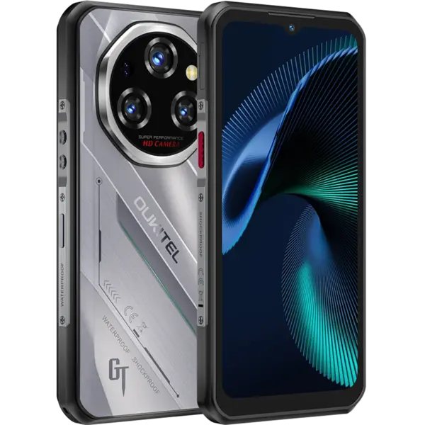 Telefon rugged Oukitel WP62, 5G, 6.6 IPS 120Hz, Dimensity 7025, 12GB RAM, 512GB, NFC, 11000mAh, Android 15, Silver