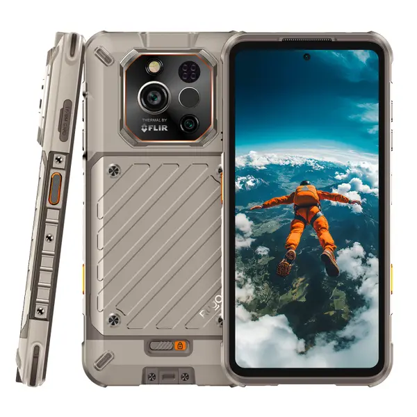 Telefon Ulefone RugOne Xever 7 Pro, Sand Dune, 5G, 6.67 AMOLED, 24GB RAM (12GB+12GB Extensibili), 512GB ROM, 50MP, Android 15, Dimensity 7025, Baterie interschimbabila, Camera termica, eSIM, 33W