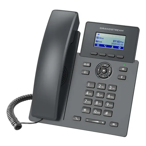 Telefon VoIP cu ecran color LCD, 2 Linii, 2 SIP, PoE, Grandstream GRP2601P