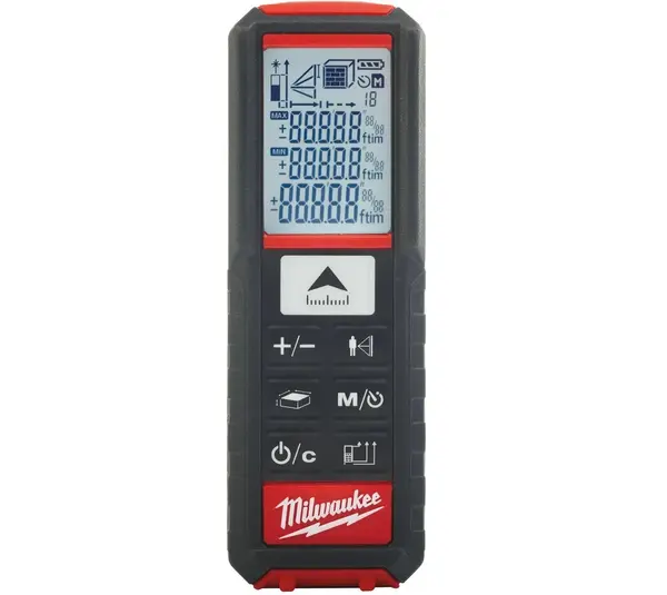 Telemetru cu laser, 50m, Milwaukee, ecran LCD, pin pliabil, IP54, 4933447700
