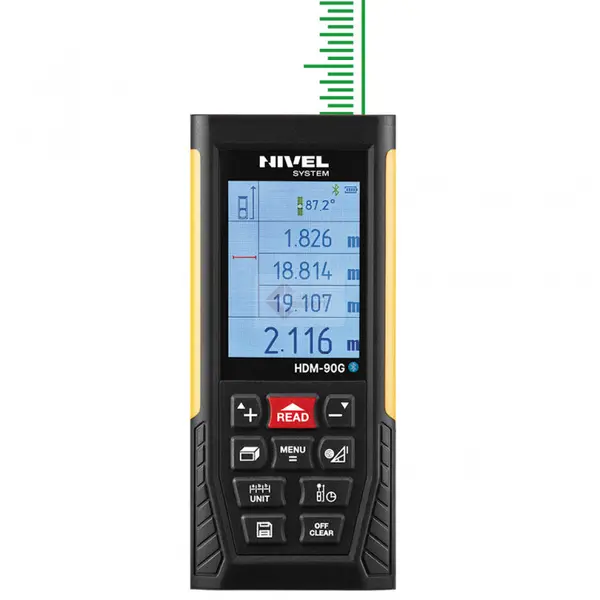 Telemetru cu laser verde, USB/Bluetooth 90m, HDM-90G - Nivel System