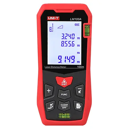 Telemetru Digital Laser Uni-T LM100A, Masurare Distanta 0.05-100m, Afisaj LCD, Portabil