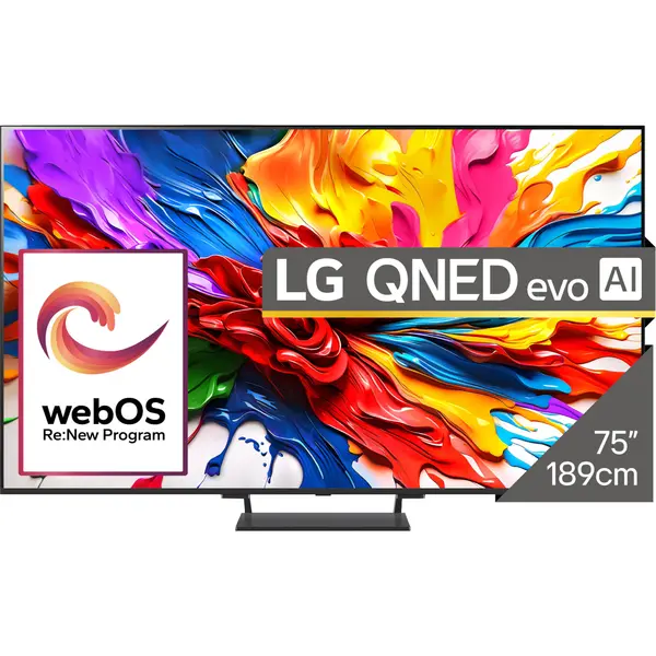 Televizor LG QNED evo MiniLED 75QNED93A6A, ULTRA HD 4K, Smart, HDR, 189 cm, Clasa G