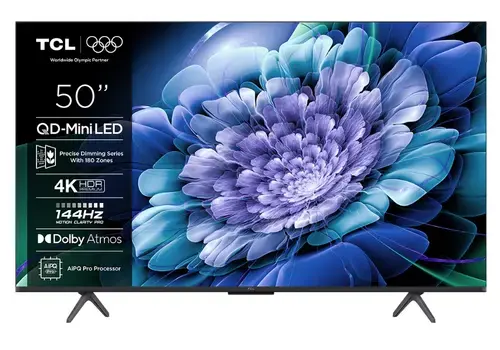 Televizor QD-MiniLED TCL 127 cm (50inch) 50C69K, Ultra HD 4K, Smart TV, WiFi, CI+