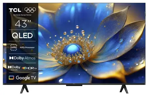Televizor QLED TCL 109 cm (43inch) 43P71K, Ultra HD 4K, Smart TV, WiFi, CI