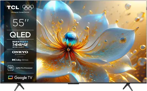 Televizor QLED TCL 139 cm (55inch) 55T8C, Ultra HD 4K, Smart TV, WiFi, CI+