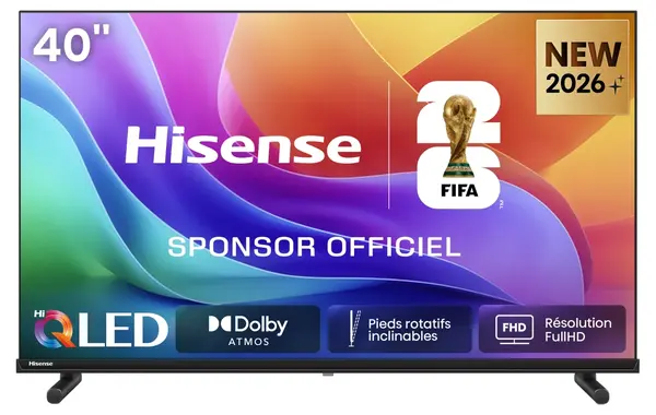 Televizor Smart Hisense - 40A5S, 40", QLED, 2K FHD, VIDAA Smart OS, Dolby Atmos 2x7W, negru