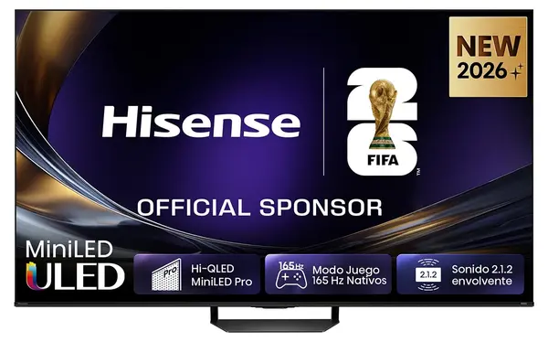 Televizor smart Hisense - 55U7S Pro, 55", MiniLED PRO, 4K, IMAX Enhanced, 165Hz, Dolby Vision·Atmos, Devialet sound tuning 50W, Negru