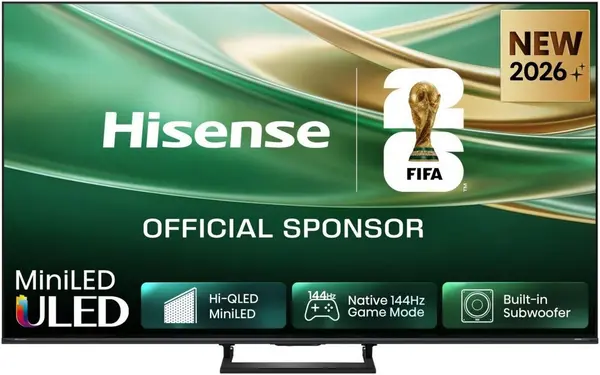 Televizor Smart Hisense - 65E8S, 65", 4K, ULED MiniLED 144Hz, Quantum Dot, Devialet sound tuning 40W, negru